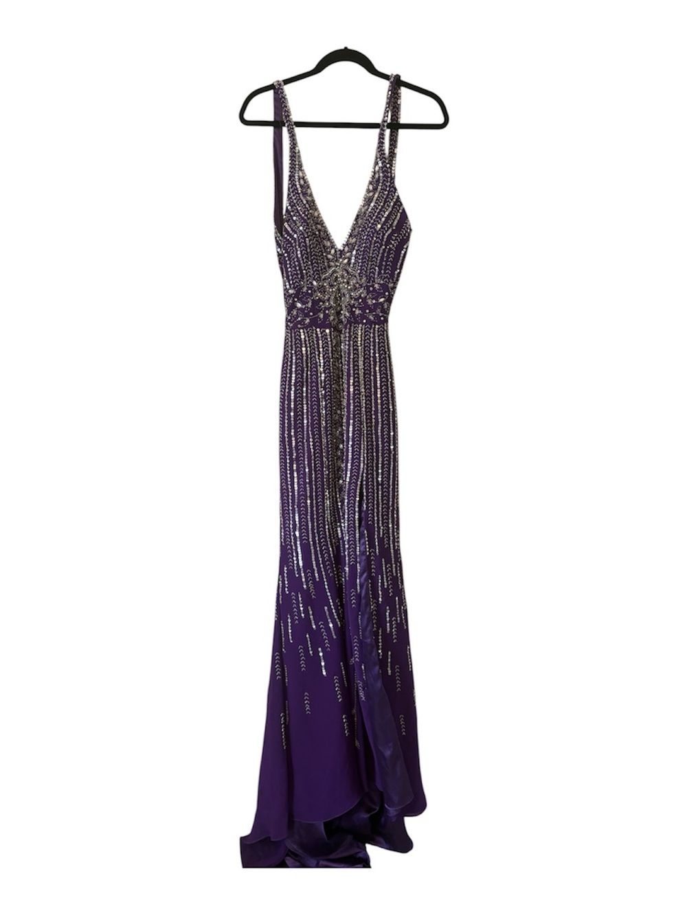Cassandra Stone Purple Jewelled gown